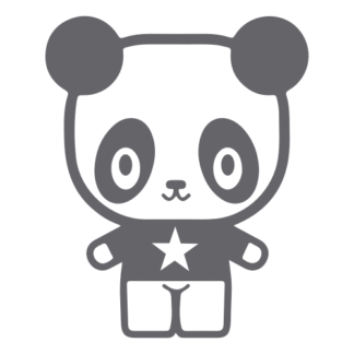 Young Star Panda Decal (Grey)